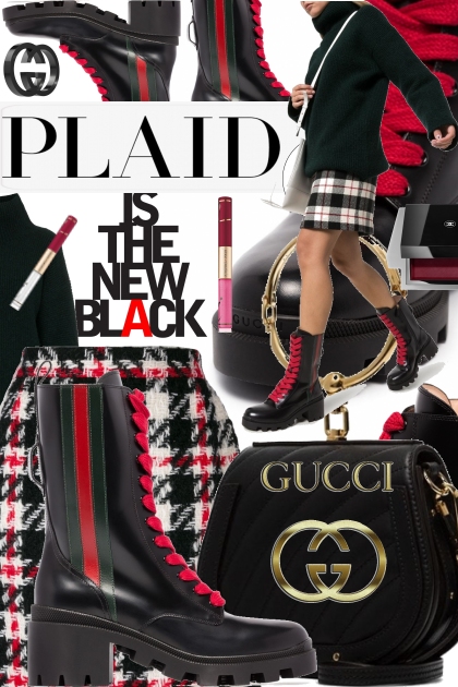 Plaid is the New Black for Back to School- combinação de moda