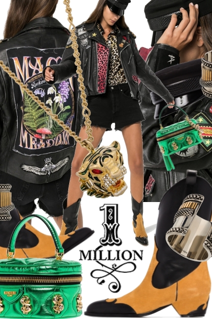 Rockins Magic Millions Leather Biker Jacket- Combinaciónde moda