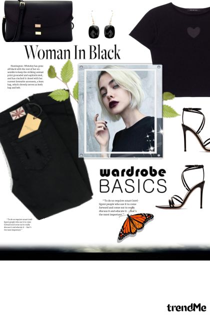All Black Everything - Wardrobe Basics- Модное сочетание
