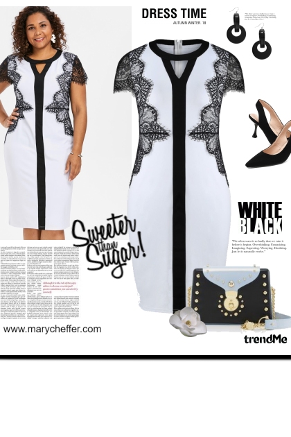 Dress Time - White/Black- Combinaciónde moda