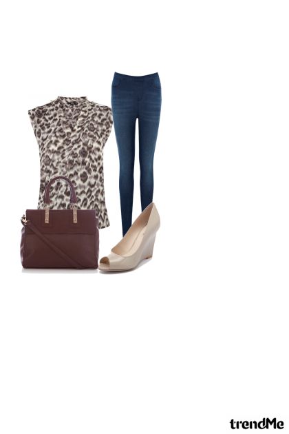 leopard print- Combinazione di moda