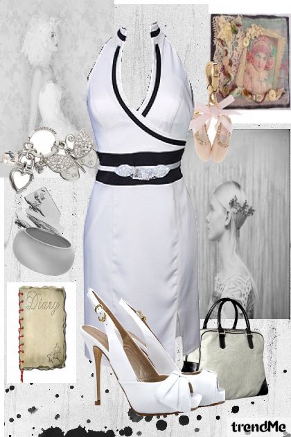Bijelo-crno- combinação de moda