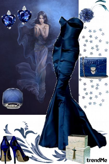 Blue glamour- Modna kombinacija