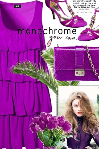 MONOCHROME all purple- Combinazione di moda