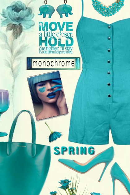 ❤️Monochrome TEAL...Hold me tighter....