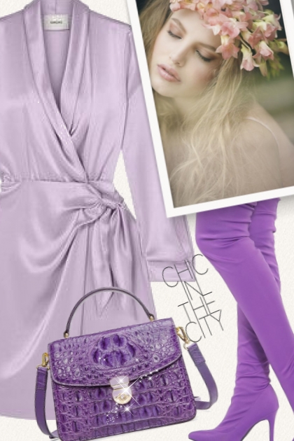 Purple chic- combinação de moda
