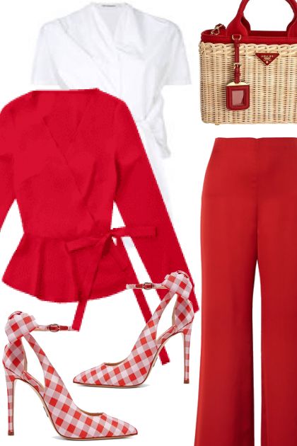 Vivid red- Combinazione di moda