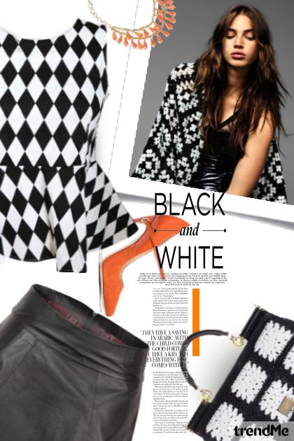 Black and White tonight- Combinazione di moda