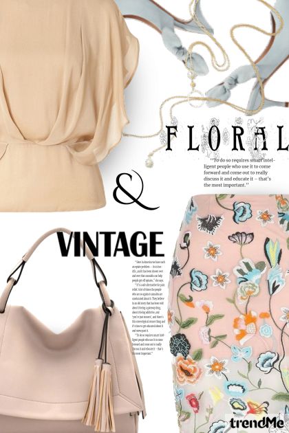 Floral and Vintage- Modna kombinacija