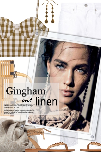 Gingham and linen- Fashion set
