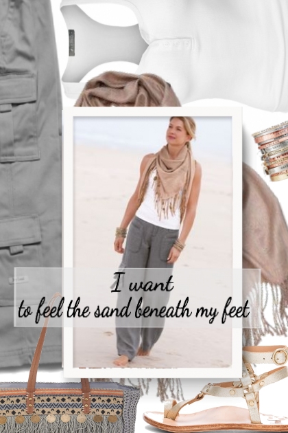 I want to feel the sand beneath my feet- Combinaciónde moda