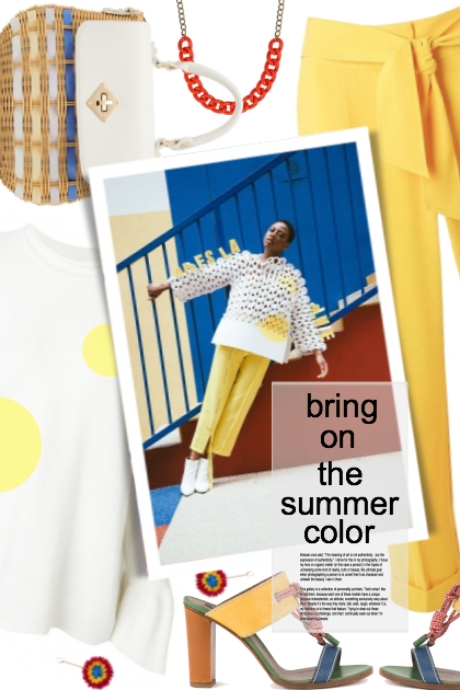 Bring on the summer color- Modna kombinacija