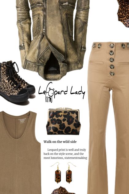 Leopard Lady- Combinazione di moda