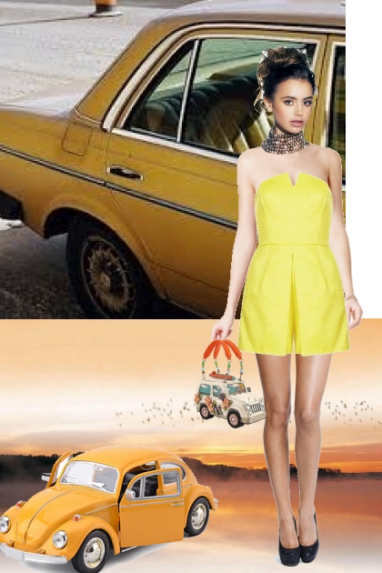 YELLOW CAR- Fashion set