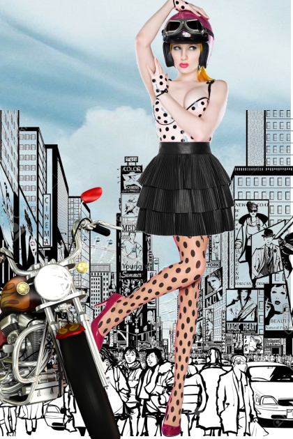 Biker girl- Combinaciónde moda