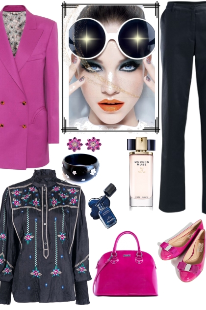HOW TO WEAR FUCSIA BAG AND SHOES