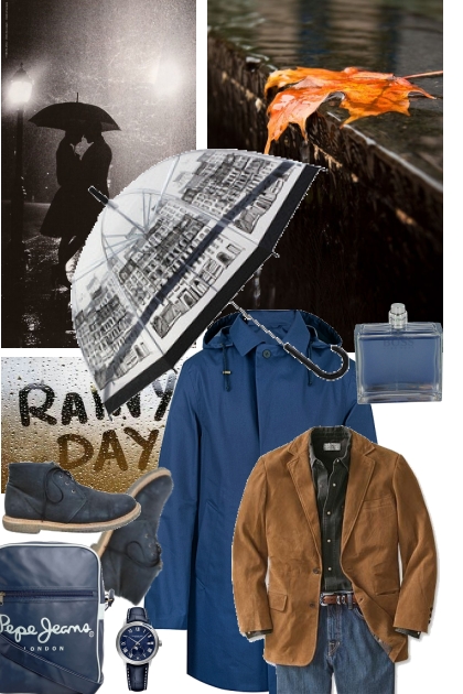 A MAN UNDER RAIN- Combinazione di moda