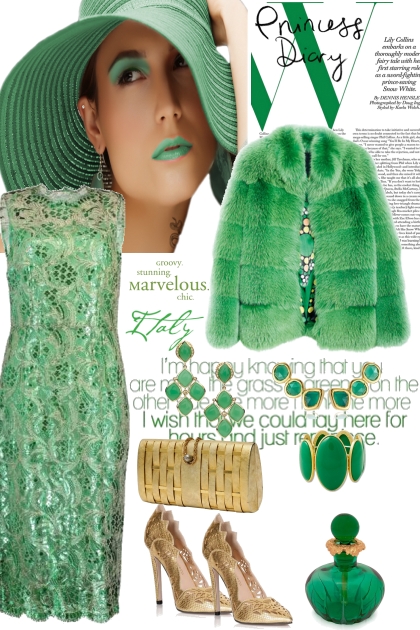 GLAMOUR GREEN- combinação de moda