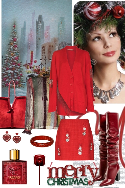 HOW TO WEAR RED CARDIGAN WITH FRINGE- Fashion set