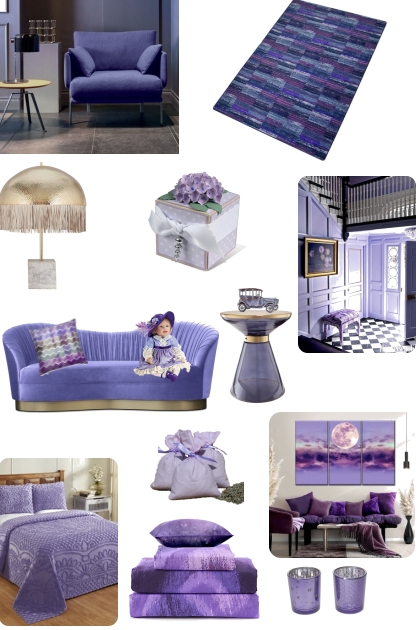 PURPLE INTERIOR DESIGN- combinação de moda