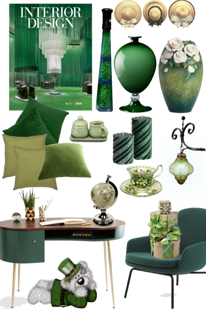 INTERIOR GREEN- Fashion set
