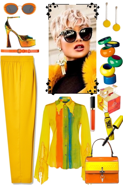 The power of yellow- combinação de moda