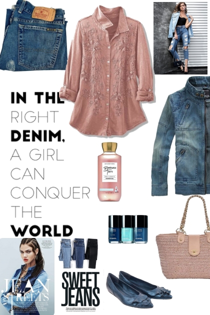 When in doubt wear denim- Combinaciónde moda
