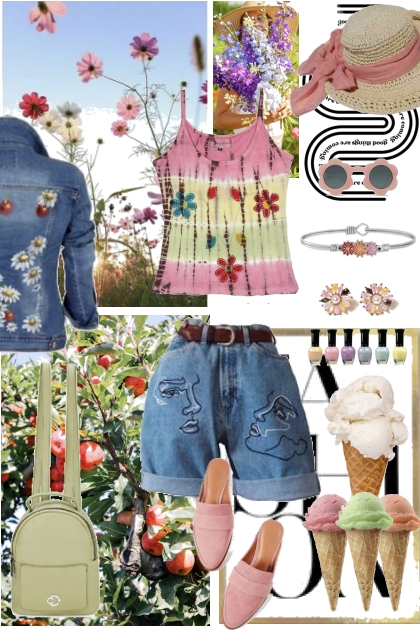 In the countryside among the flowers- Combinazione di moda