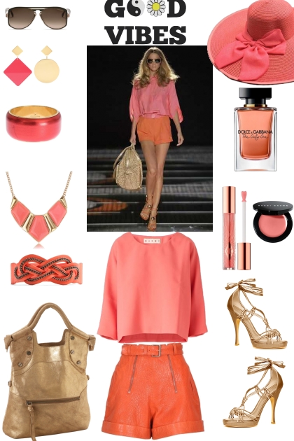 Vibes in pink and orange- Combinaciónde moda