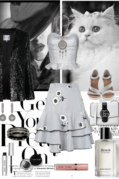 ELEGANT BLACK AND WHITE- Fashion set