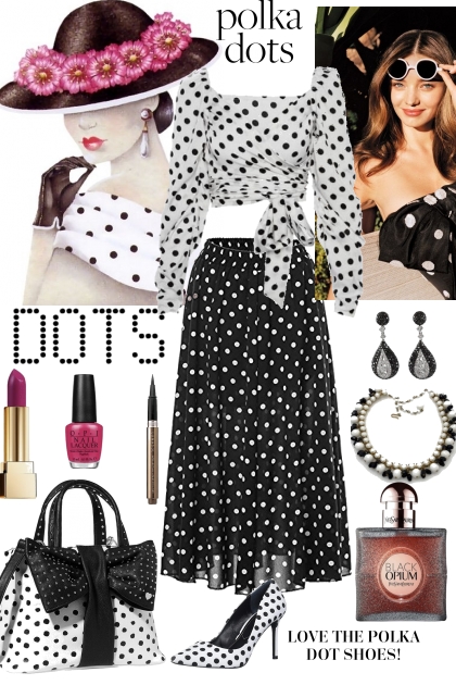 DOTS IN BLACK AND WHITE- Fashion set
