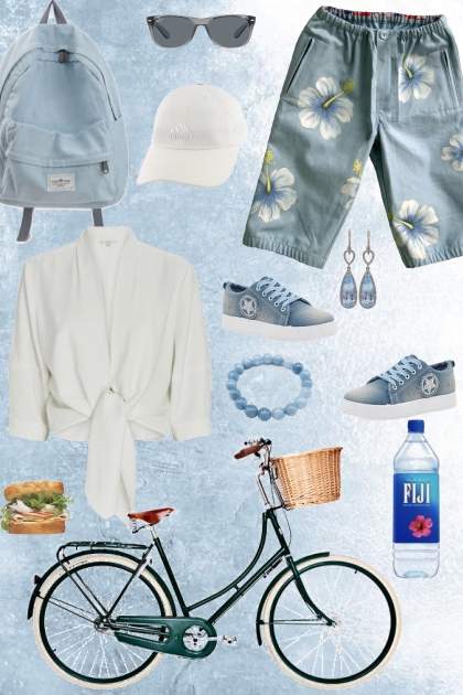IN DENIM ON THE BICYCLE- Modekombination
