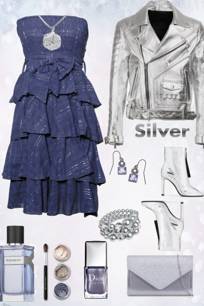 HOW TO WEAR SILVER LEATHER JACKET