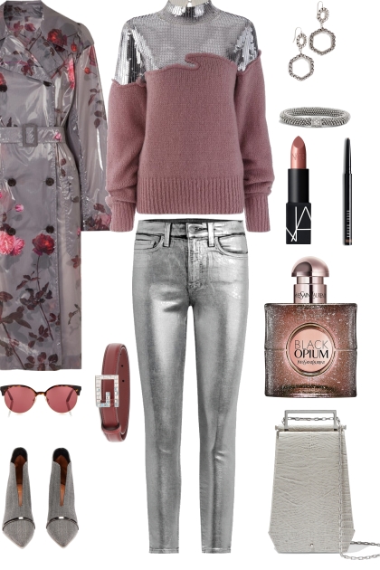 FALL IN SILVER AND PINK- Fashion set