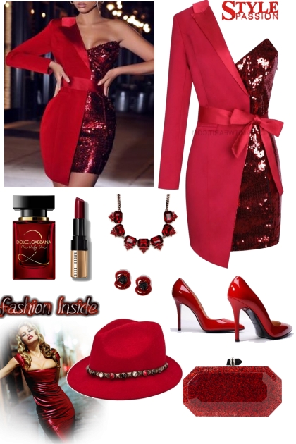 RED PASSION WOMAN- Modna kombinacija