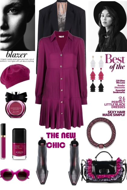 RED WINE AND BLACK- Fashion set