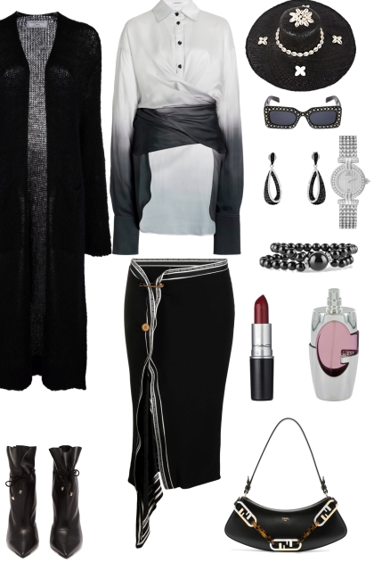 BLACK AND WHITE SINPHONY- Fashion set
