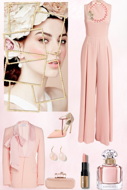 pink jumpsuit- Модное сочетание