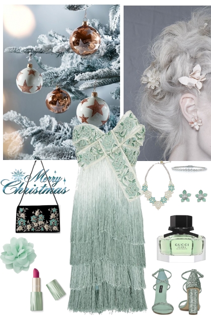 Teal party Christmas- Modekombination