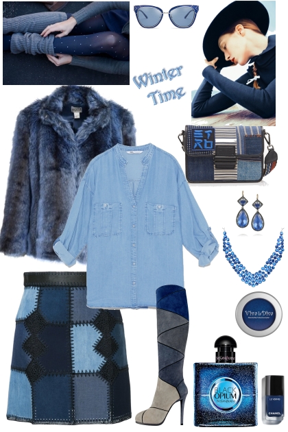 BLUE TONES FOR WINTER- combinação de moda