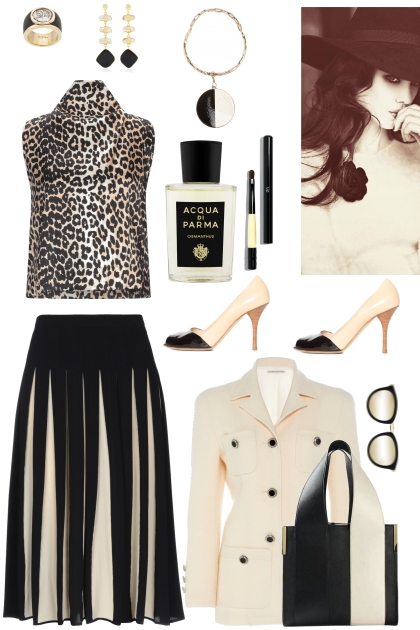 IVORY AND BLACK OUTFIT- Modekombination