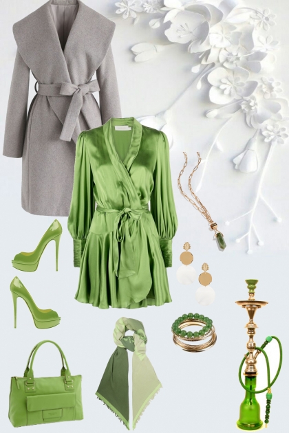 A soft green dress