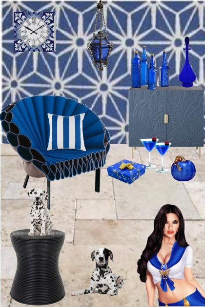 BLUE INTERIOR- Fashion set