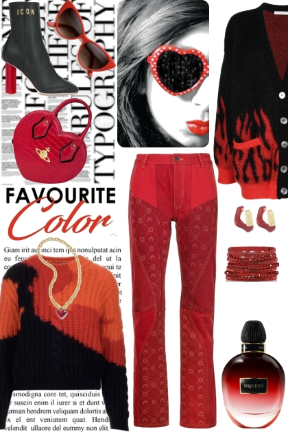 RED FLAMES- Fashion set