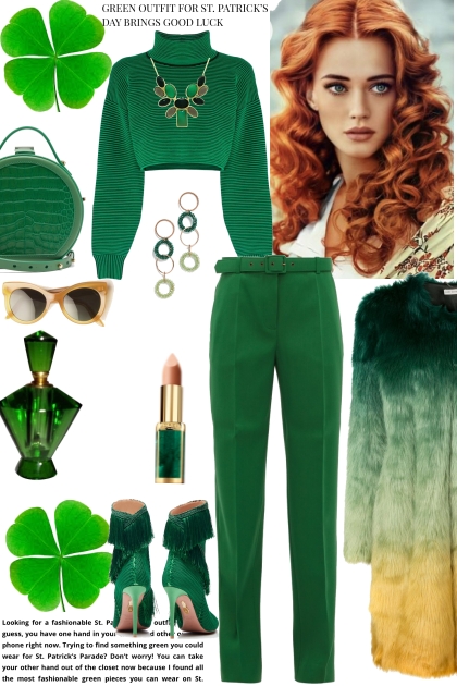 GREEN OUTFIT- combinação de moda
