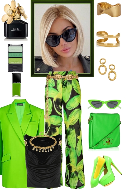 FLUORESCENT GREEN- combinação de moda