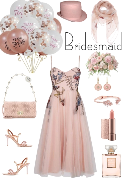 PINK FOR A SPRING BRIDESMAID- combinação de moda