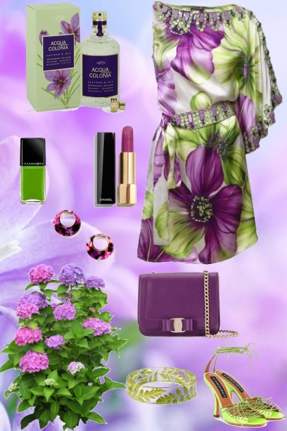 VIOLETS IN THE GREEN- Fashion set