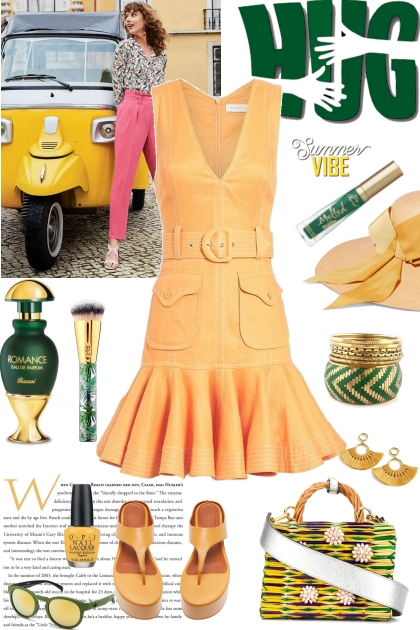 GREEN AND YELLOW IN SUMMER DAY- Fashion set