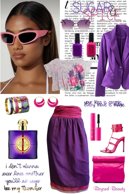 STRONG PINK AND PURPLE- Fashion set